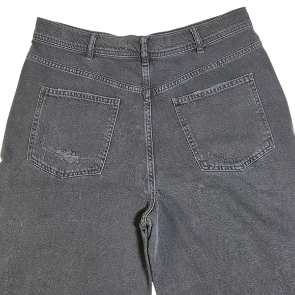 We The Free Ollie Extreme Wide Leg Distressed Denim Washed Black Size 31 NWT - Picture 14 of 15